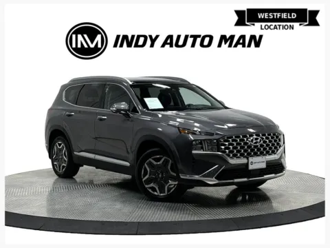 Gray 2021 Hyundai Santa Fe Hybrid SEL Premium for sale in Westfield, IN