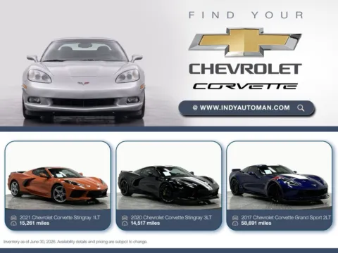 Black 2021 Chevrolet Corvette Stingray 3LT for sale in Westfield, IN