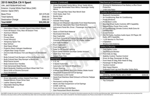 Photos of 2015 Mazda CX-9 Sport for sale in Westfield, IN at Indy Auto Man - Westfield