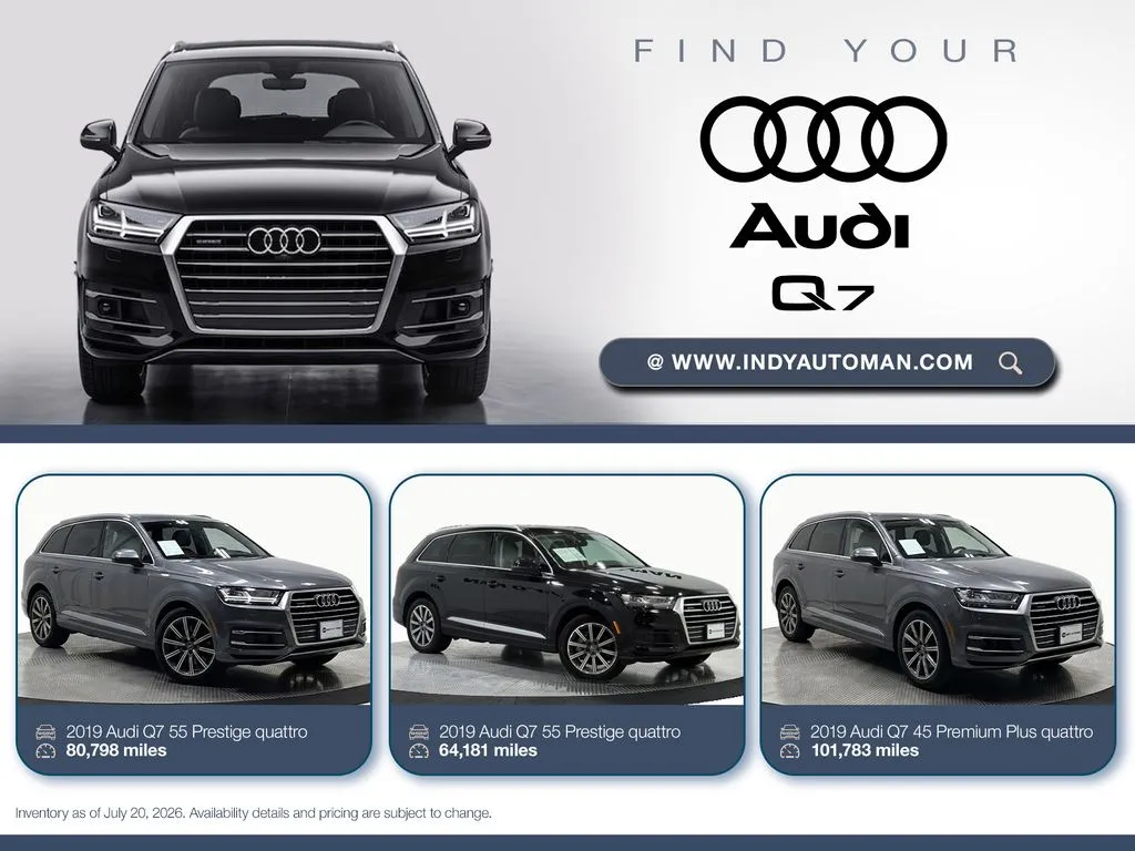 Gray 2019 Audi Q7 55 Prestige quattro for sale in Westfield, IN