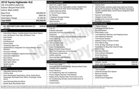 Photos of 2018 Toyota Highlander XLE for sale in Westfield, IN at Indy Auto Man - Westfield