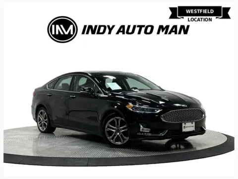 Black 2019 Ford Fusion Hybrid Titanium for sale in Westfield, IN