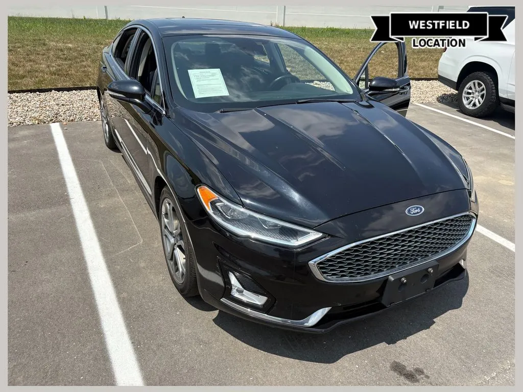 Black 2019 Ford Fusion Hybrid Titanium for sale in Westfield, IN