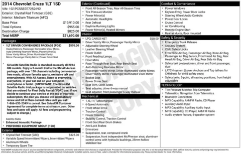 Photos of 2014 Chevrolet Cruze 1LT for sale in Westfield, IN at Indy Auto Man - Westfield