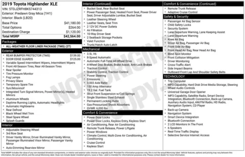 Photos of 2019 Toyota Highlander XLE for sale in Westfield, IN at Indy Auto Man - Westfield