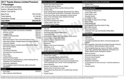 Photos of 2017 Toyota Sienna Limited Premium 7 Passenger for sale in Westfield, IN at Indy Auto Man - Westfield