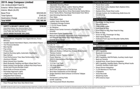Photos of 2019 Jeep Compass Limited for sale in Westfield, IN at Indy Auto Man - Westfield