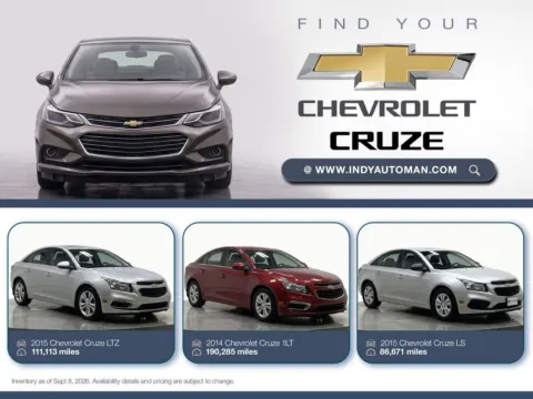 Silver 2015 Chevrolet Cruze LTZ for sale in Westfield, IN