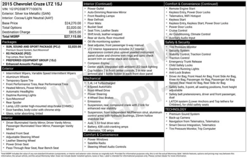 Photos of 2015 Chevrolet Cruze LTZ for sale in Westfield, IN at Indy Auto Man - Westfield