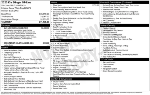Photos of 2023 Kia Stinger GT-Line for sale in Westfield, IN at Indy Auto Man - Westfield