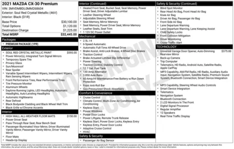 Photos of 2021 Mazda CX-30 Premium for sale in Westfield, IN at Indy Auto Man - Westfield