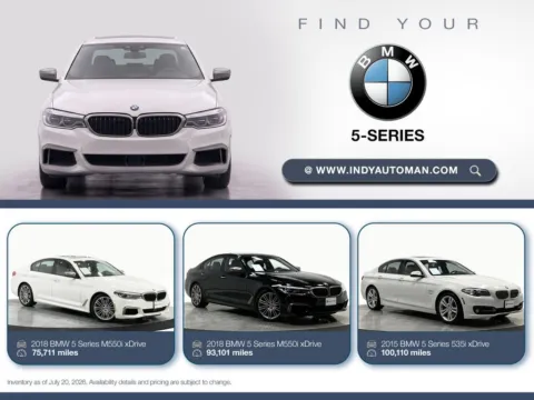 Black 2018 BMW 5 Series M550i xDrive for sale in Westfield, IN