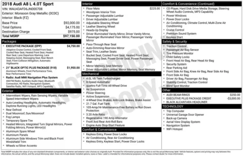 Photos of 2018 Audi A8 L 4.0T Sport quattro for sale in Westfield, IN at Indy Auto Man - Westfield