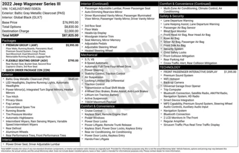 Photos of 2022 Jeep Wagoneer Series III for sale in Westfield, IN at Indy Auto Man - Westfield