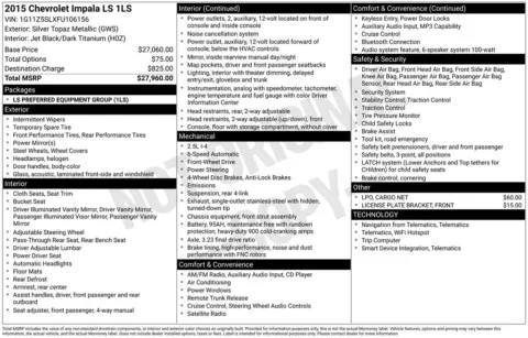 Photos of 2015 Chevrolet Impala LS for sale in Westfield, IN at Indy Auto Man - Westfield