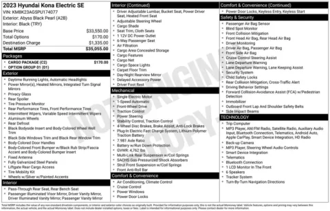 Photos of 2023 Hyundai Kona Electric SE for sale in Westfield, IN at Indy Auto Man - Westfield