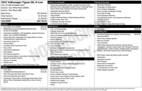 Photos of 2022 Volkswagen Tiguan 2.0T SEL R-Line for sale in Westfield, IN at Indy Auto Man - Westfield