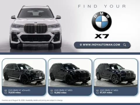 White 2020 BMW X7 M50i for sale in Westfield, IN