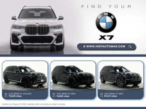White 2020 BMW X7 M50i for sale in Westfield, IN