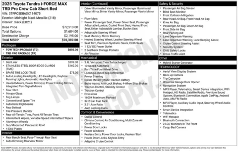Photos of 2025 Toyota Tundra Hybrid TRD Pro for sale in Westfield, IN at Indy Auto Man - Westfield