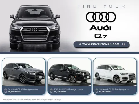 Black 2020 Audi Q7 55 Premium Plus quattro for sale in Westfield, IN