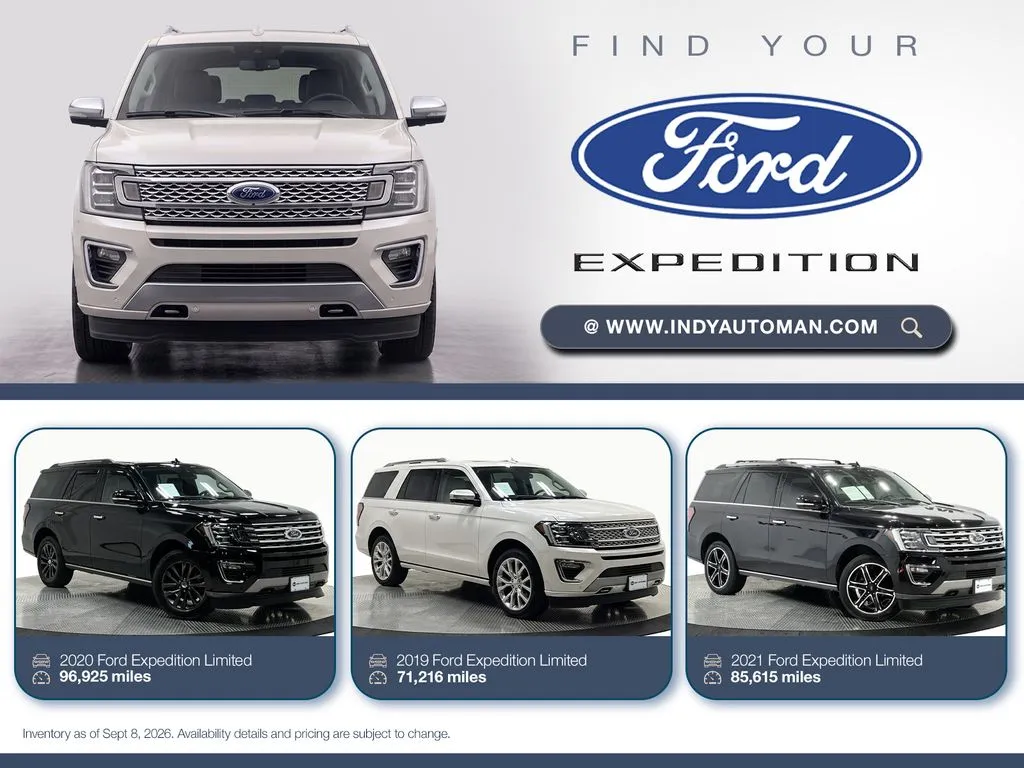White 2019 Ford Expedition XLT for sale in Westfield, IN