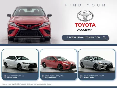 Black 2020 Toyota Camry XSE V6 for sale in Westfield, IN