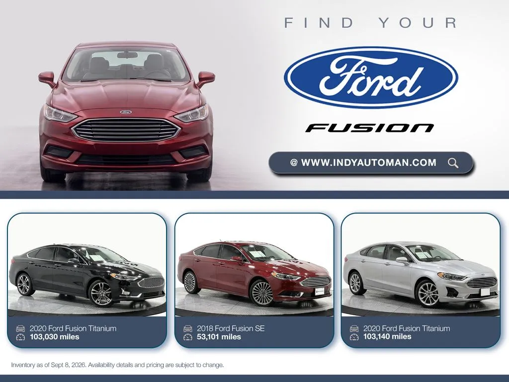 White 2018 Ford Fusion Hybrid Platinum for sale in Westfield, IN