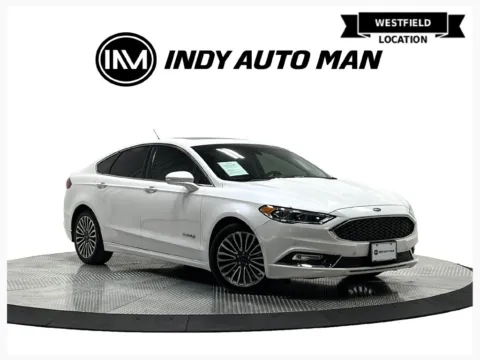 White 2018 Ford Fusion Hybrid Platinum for sale in Westfield, IN