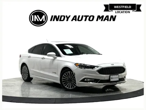 White 2018 Ford Fusion Hybrid Platinum for sale in Westfield, IN
