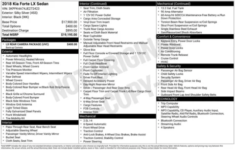 Photos of 2018 Kia Forte LX for sale in Westfield, IN at Indy Auto Man - Westfield