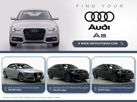 Blue 2018 Audi A5 2.0T Premium Plus quattro for sale in Westfield, IN
