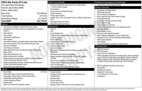 Photos of 2023 Kia Forte GT-Line for sale in Westfield, IN at Indy Auto Man - Westfield