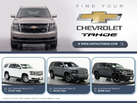 Black 2017 Chevrolet Tahoe LT for sale in Westfield, IN