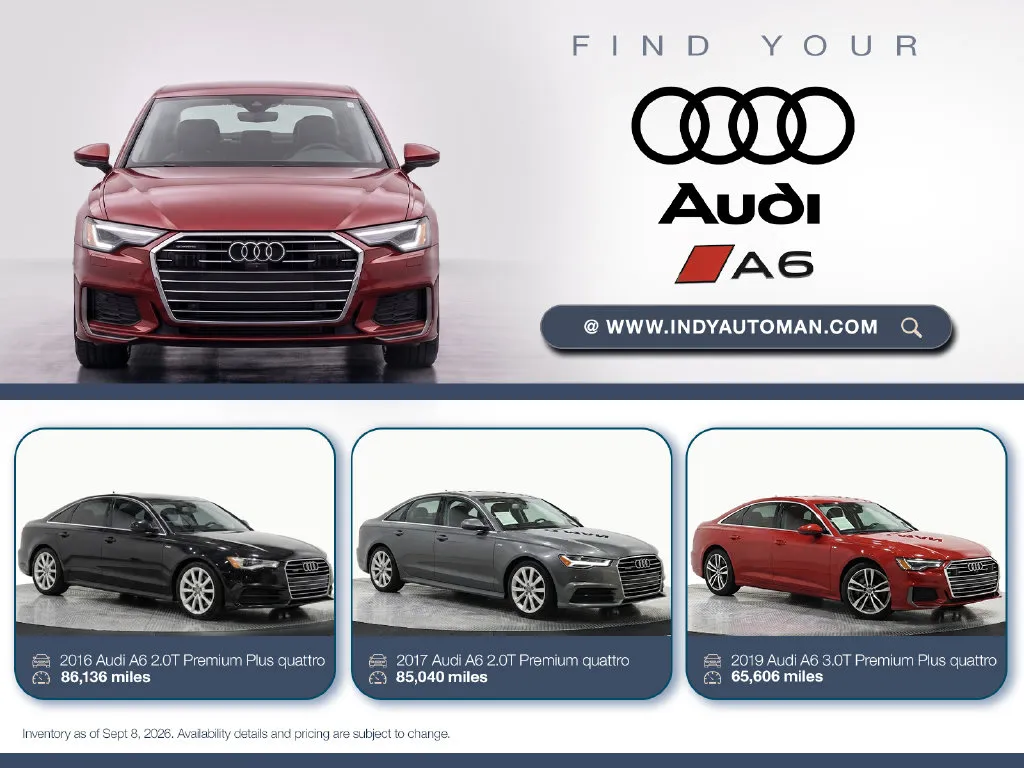 Black 2020 Audi A6 2.0T Premium Plus quattro for sale in Westfield, IN