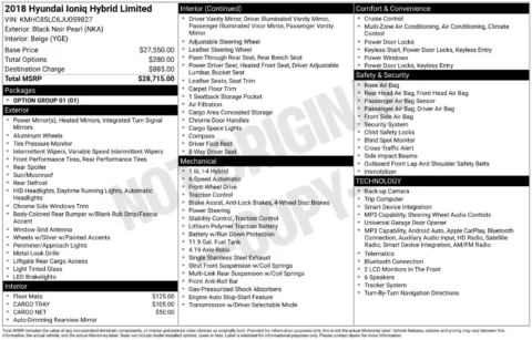 Photos of 2018 Hyundai Ioniq Hybrid Limited for sale in Westfield, IN at Indy Auto Man - Westfield