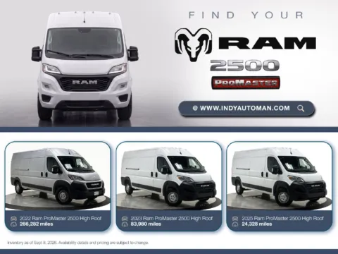 White 2023 Ram ProMaster 2500 High Roof for sale in Westfield, IN