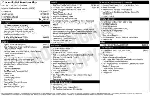 Photos of 2016 Audi SQ5 3.0T Premium Plus quattro for sale in Westfield, IN at Indy Auto Man - Westfield