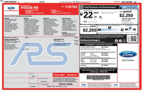 Photos of 2016 Ford Focus RS for sale in Westfield, IN at Indy Auto Man - Westfield
