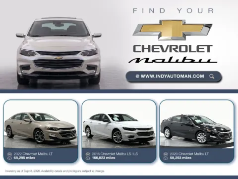 White 2012 Chevrolet Malibu LT 1LT for sale in Westfield, IN