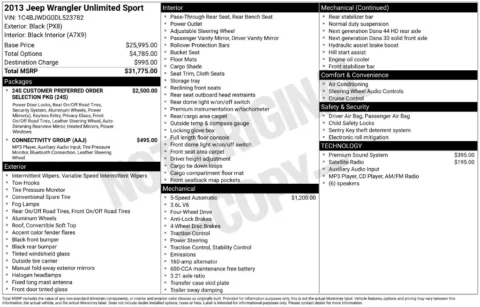 Photos of 2013 Jeep Wrangler Unlimited Sport for sale in Westfield, IN at Indy Auto Man - Westfield
