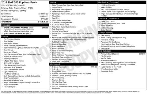 Photos of 2017 Fiat 500 Pop for sale in Westfield, IN at Indy Auto Man - Westfield