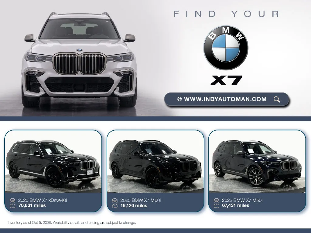 Black 2019 BMW X7 xDrive50i for sale in Westfield, IN