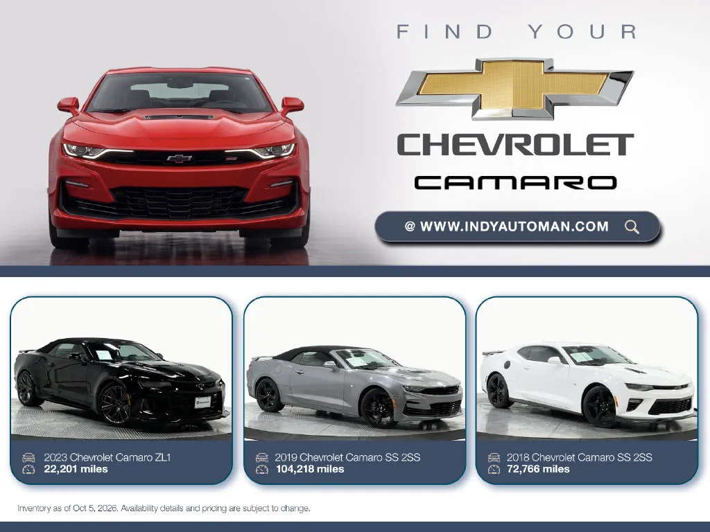 Blue 2018 Chevrolet Camaro 1LT for sale in Westfield, IN