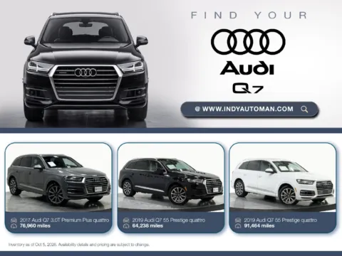 White 2018 Audi Q7 3.0T Prestige quattro for sale in Westfield, IN