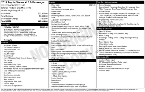 Photos of 2011 Toyota Sienna XLE for sale in Westfield, IN at Indy Auto Man - Westfield