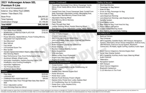 Photos of 2021 Volkswagen Arteon 2.0T SEL Premium R-Line for sale in Westfield, IN at Indy Auto Man - Westfield