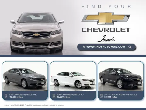 Blue 2014 Chevrolet Impala LT 1LT for sale in Westfield, IN