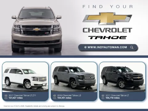 Black 2017 Chevrolet Tahoe LT for sale in Westfield, IN
