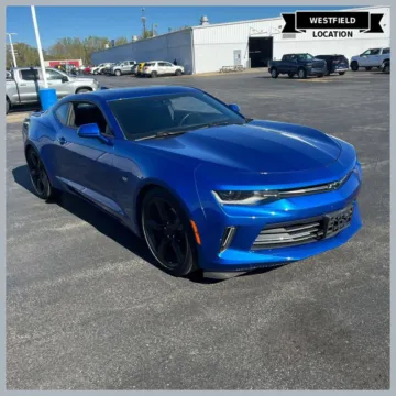 Blue 2018 Chevrolet Camaro 1LT for sale in Westfield, IN